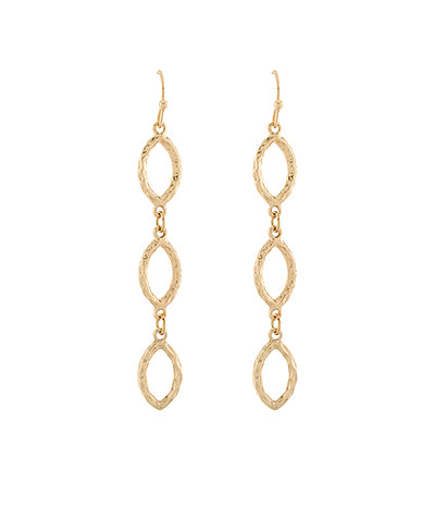 Linear Oval Outline Earrings