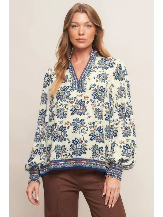 Printed Woven Top