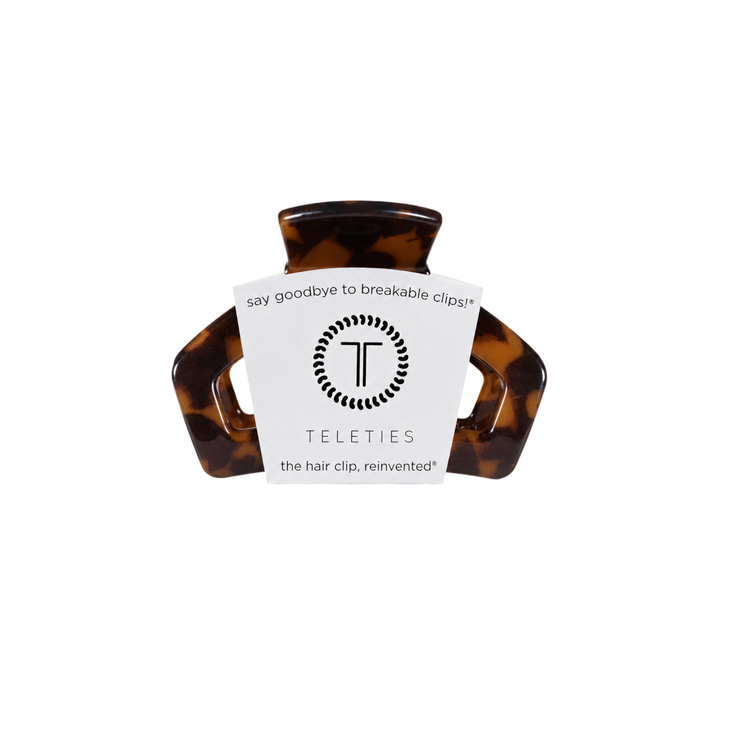 Teleties Open Hair Clip Petite - Tortoise