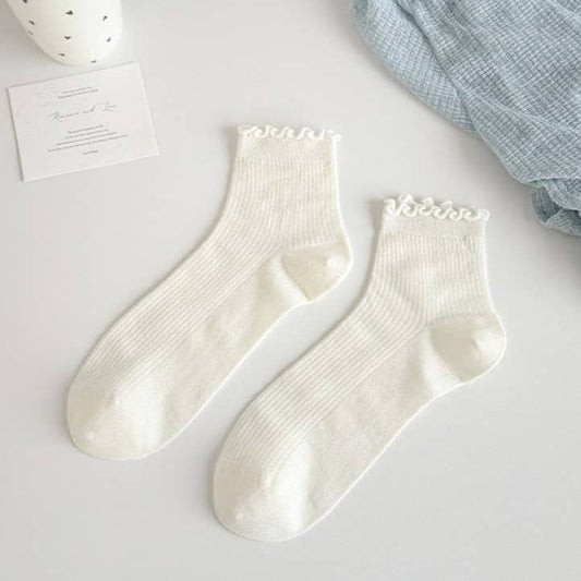 Ruffle-Edged Socks