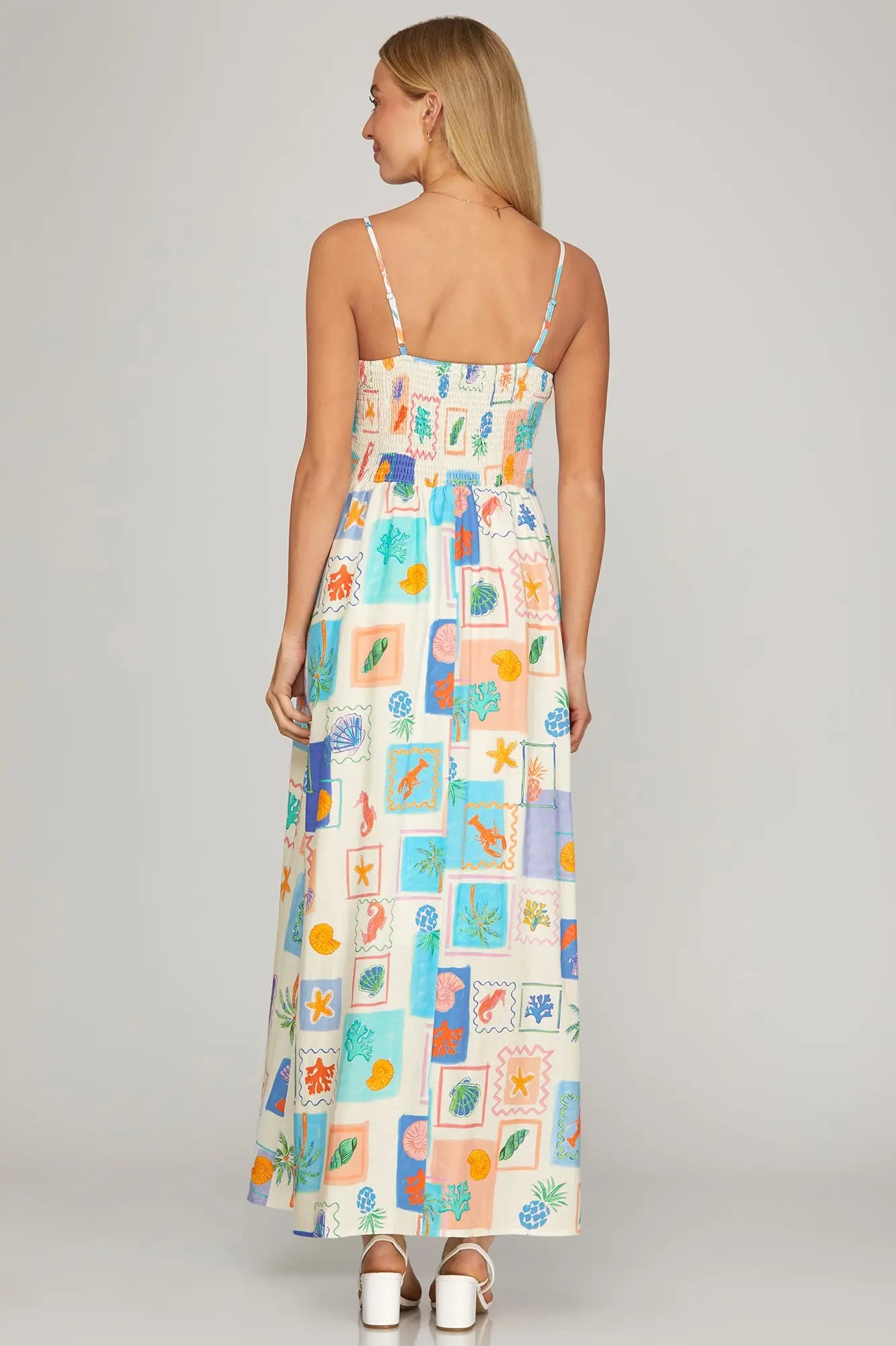 Tropical Printed Maxi Dress