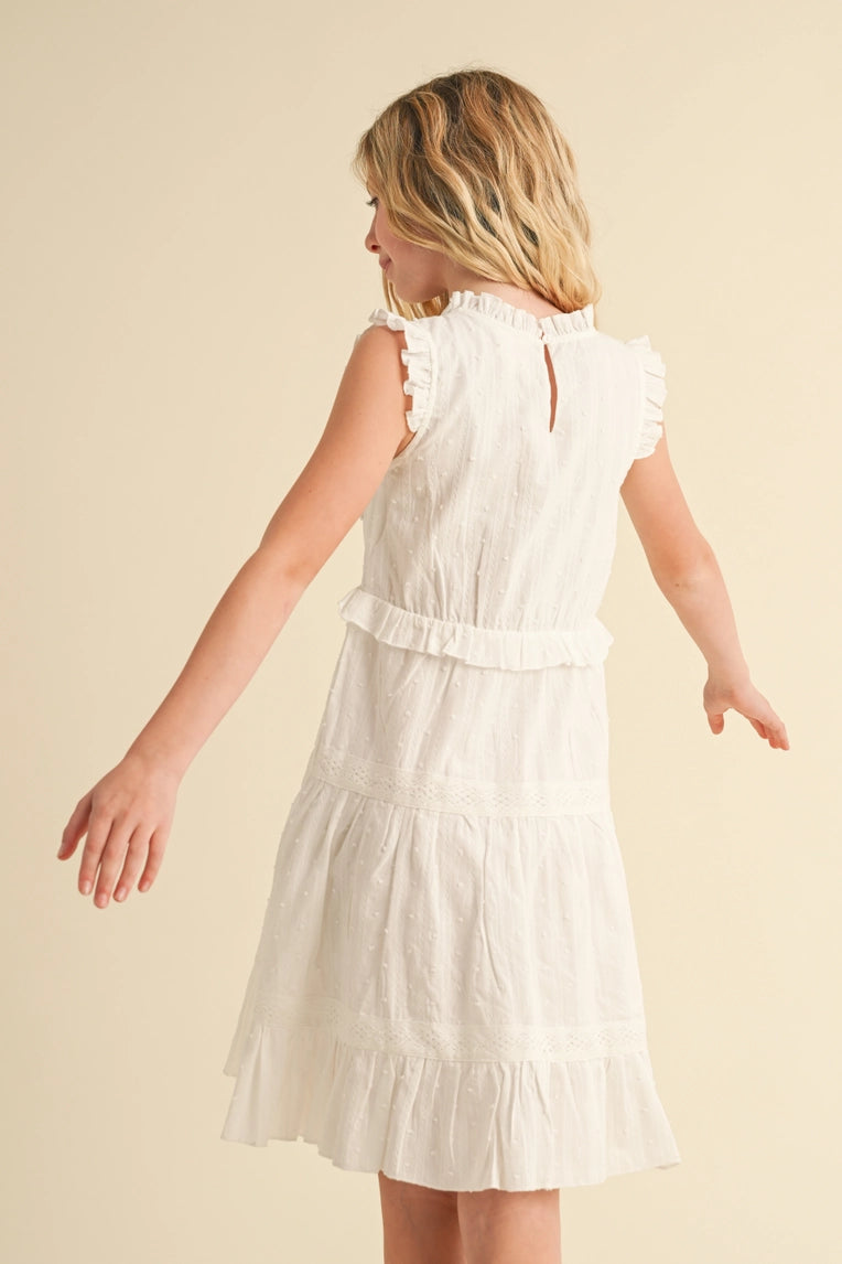 Girls Ruffle Peplum Tiered Dress