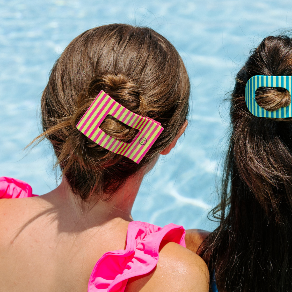 Teleties Flat Rectangle Hair Clip Large - Summer Crush