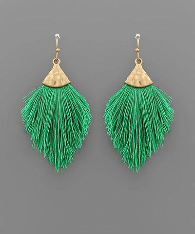 Capped Tassel Earrings