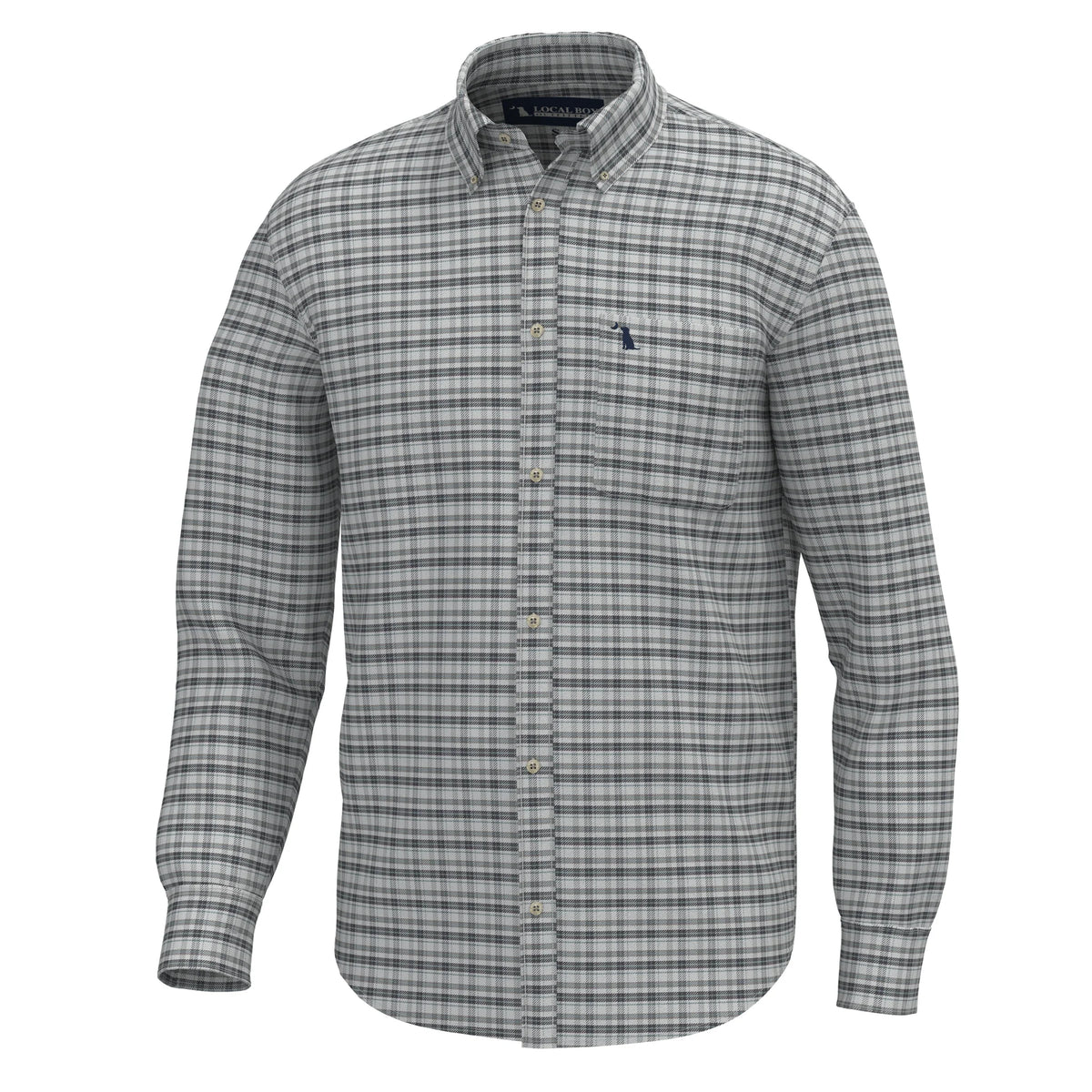 Local Boy Scott Dress Shirt-Silver/Slate/Warm Gray
