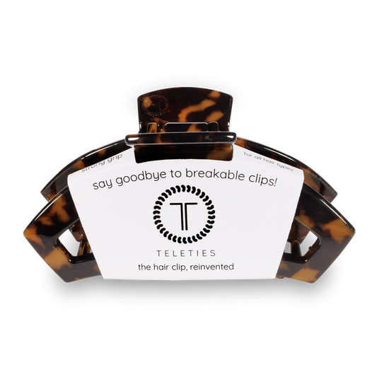 Teleties Open Hair Clip Medium - Tortoise