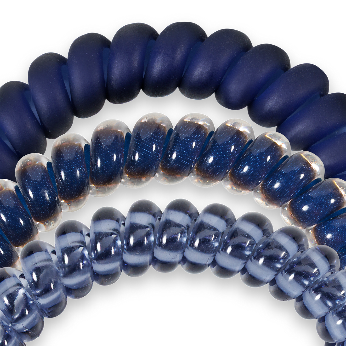 Teleties Spiral Hair Coils Small - Nightfall Navy