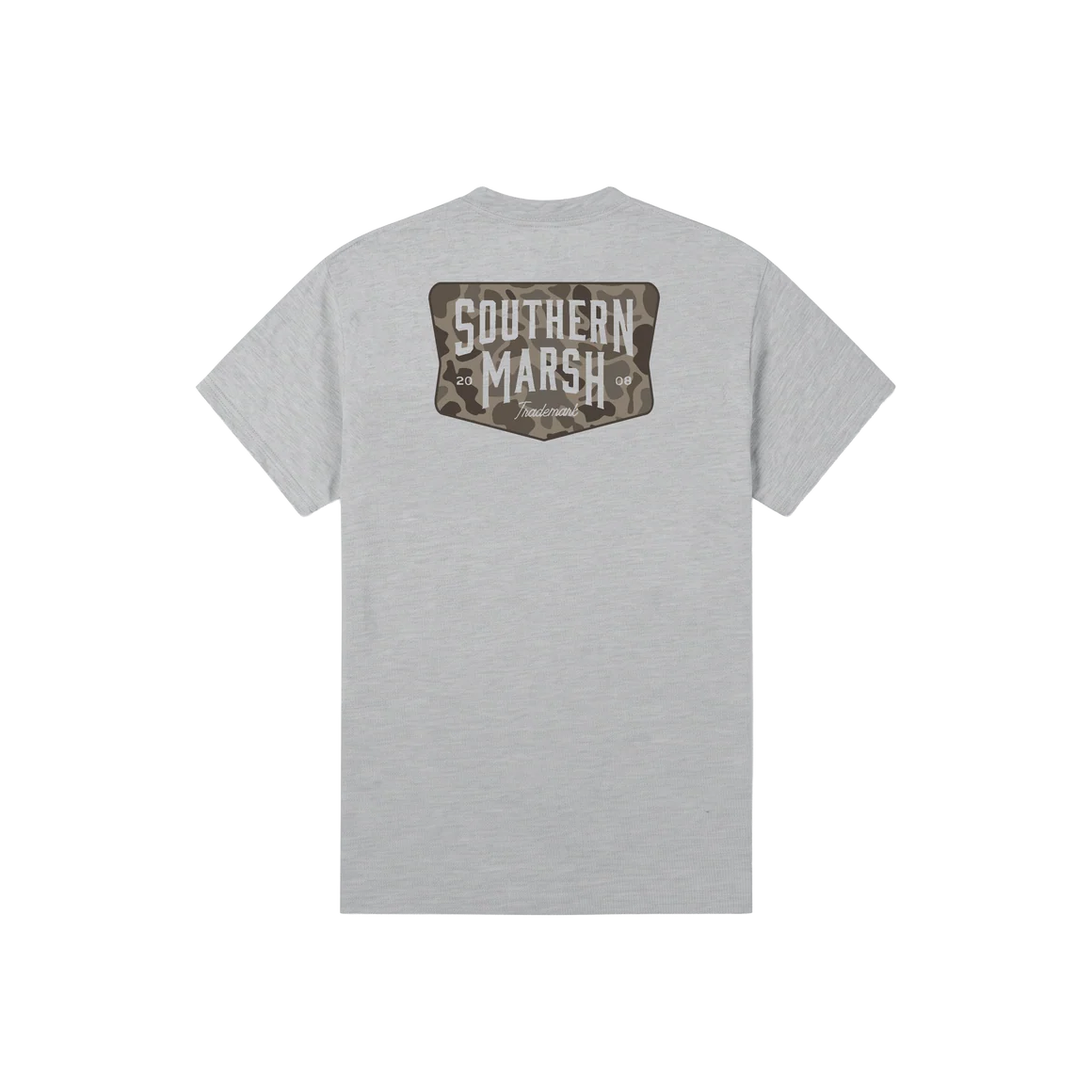 Southern Marsh SEAWASH™ Tee-Branding-Camo Shield-Lt Gray