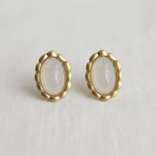 Vintage-Style Oval Earrings