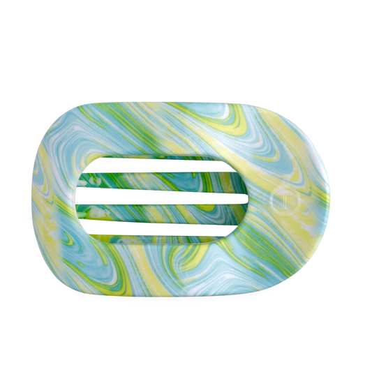 Teleties Flat Round Hair Clip Large - By the Sea Shore