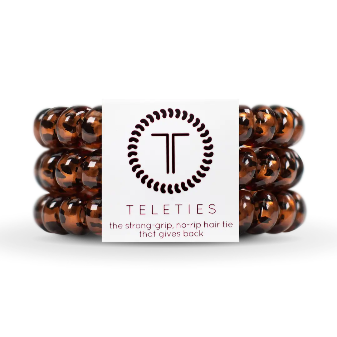 Teleties Spiral Hair Coils | Large | Tortoise Hair Ties