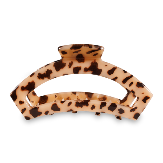 Teleties Open Hair Clip Large - Blonde Tortoise