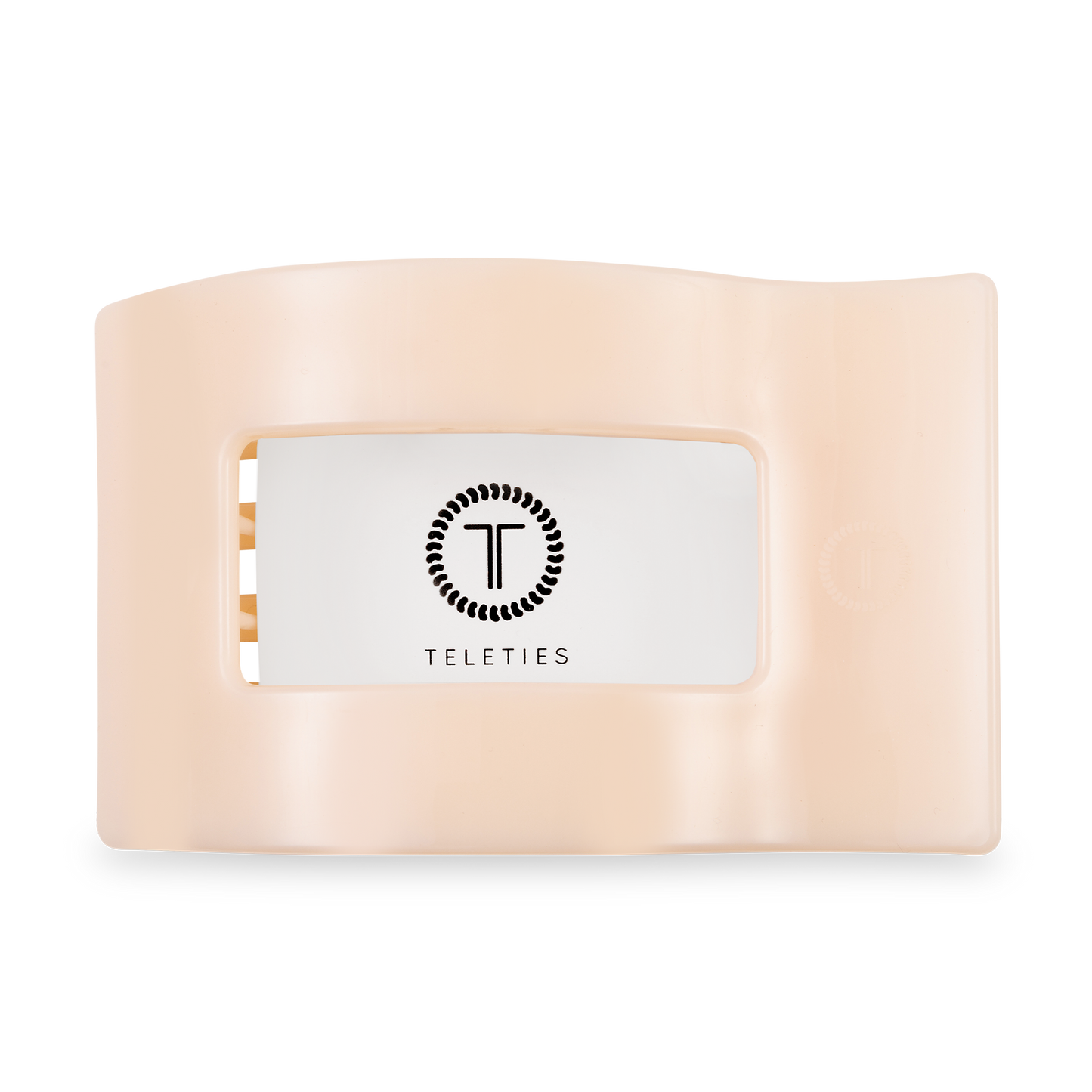 Teleties Flat Rectangle Hair Clip Large - Almond Beige