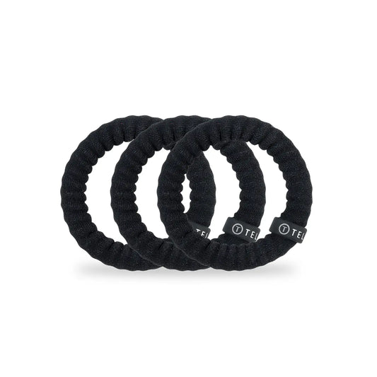 Teleties Nylon Hair Ties | Small | Jet Black