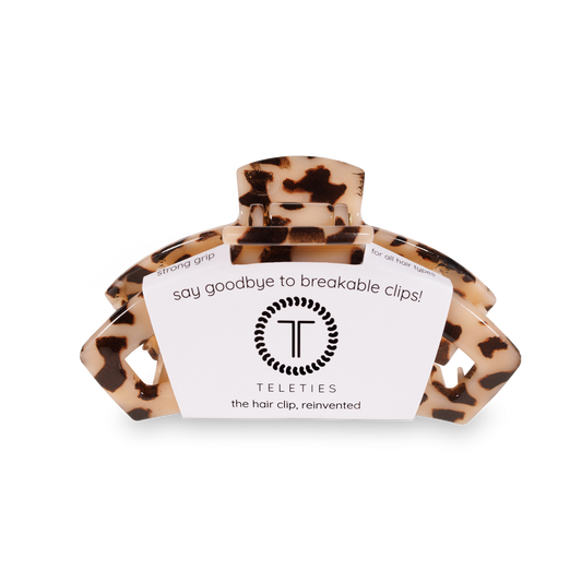 Teleties Open Hair Clip Medium Blonde Tortoise