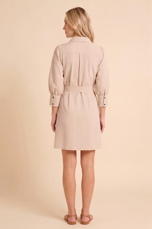 Puff Sleeve Striped Dress