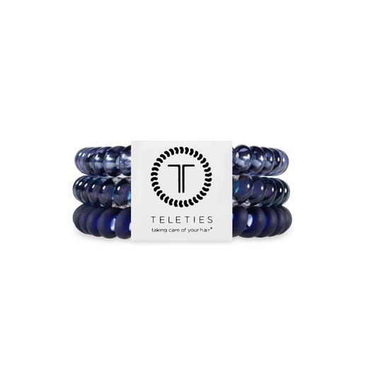 Teleties Spiral Hair Coils Small - Nightfall Navy