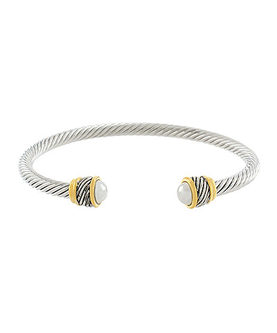 Cable Stone End Cuff