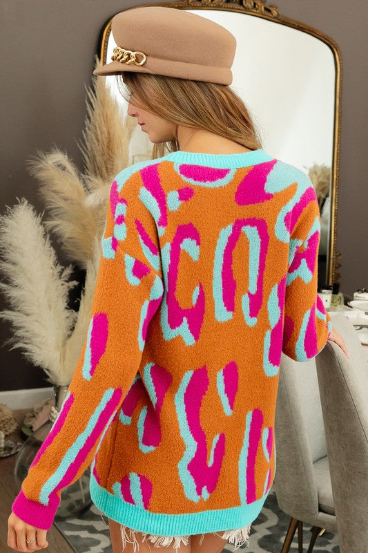 Multicolor Leopard Sweater