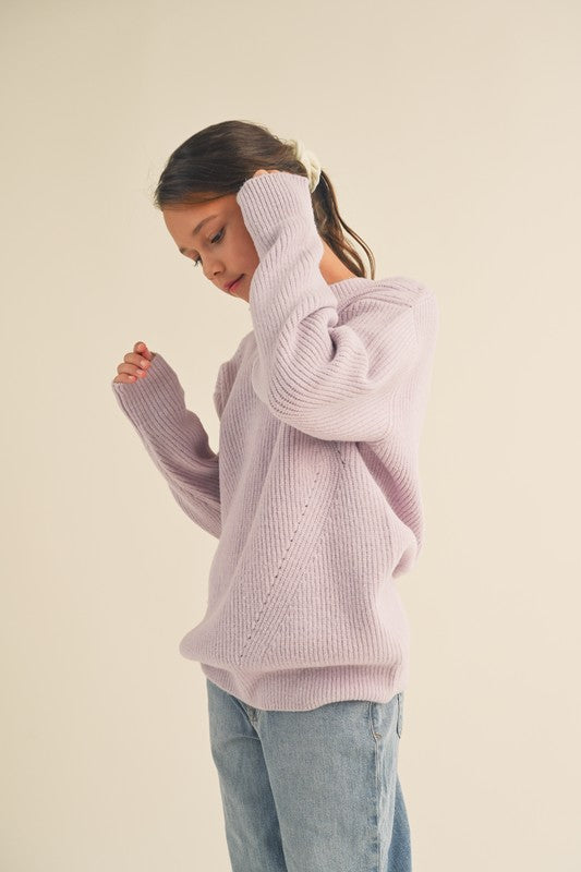 Girls Ribbed Sweater