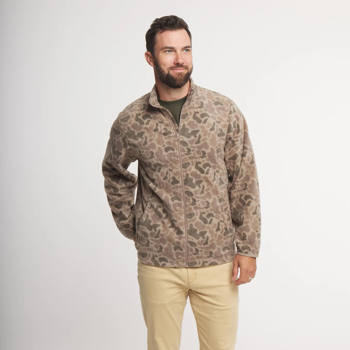 Southern Marsh Longfellow Fleece Jacket-Retro Camo-Burnt Taupe