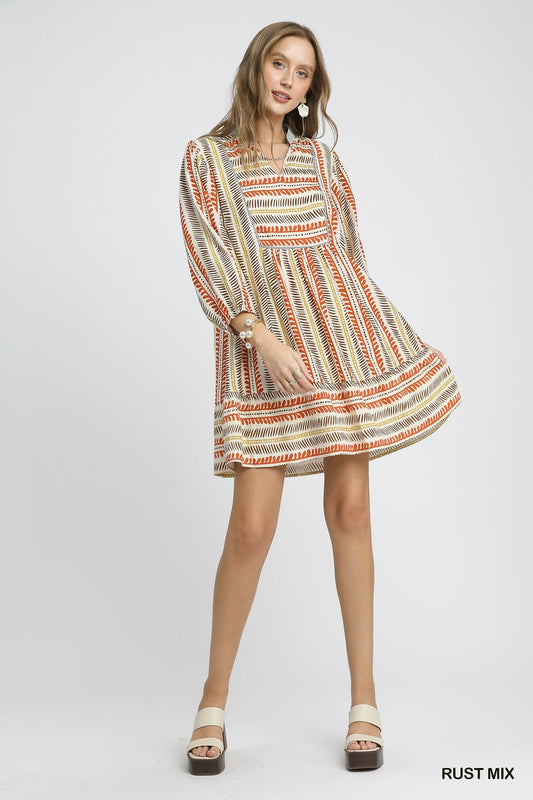Aztec Printed Dress