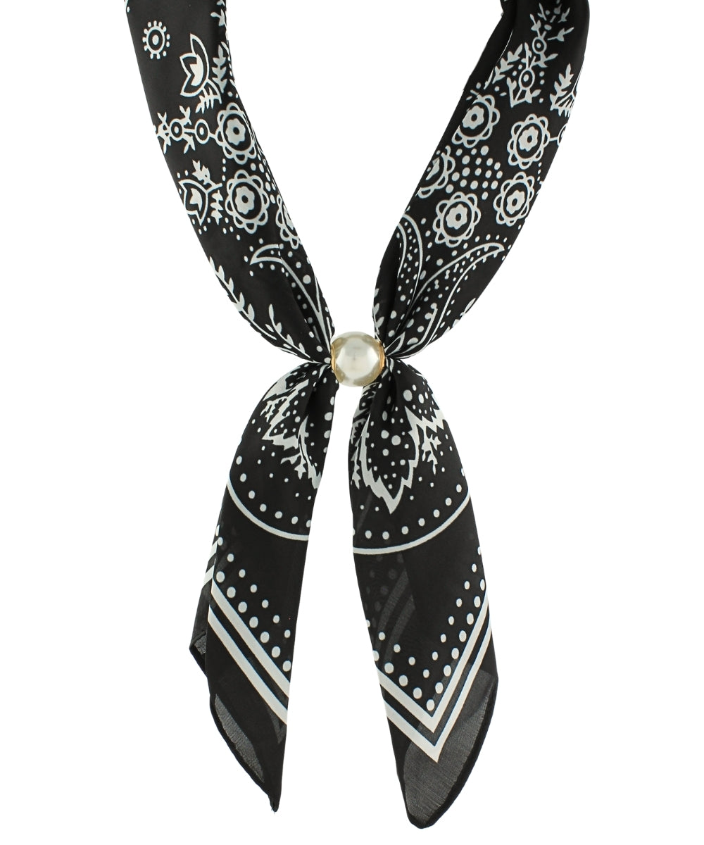 Pearl Paisley Scarf Necklace