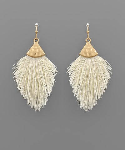Capped Tassel Earrings