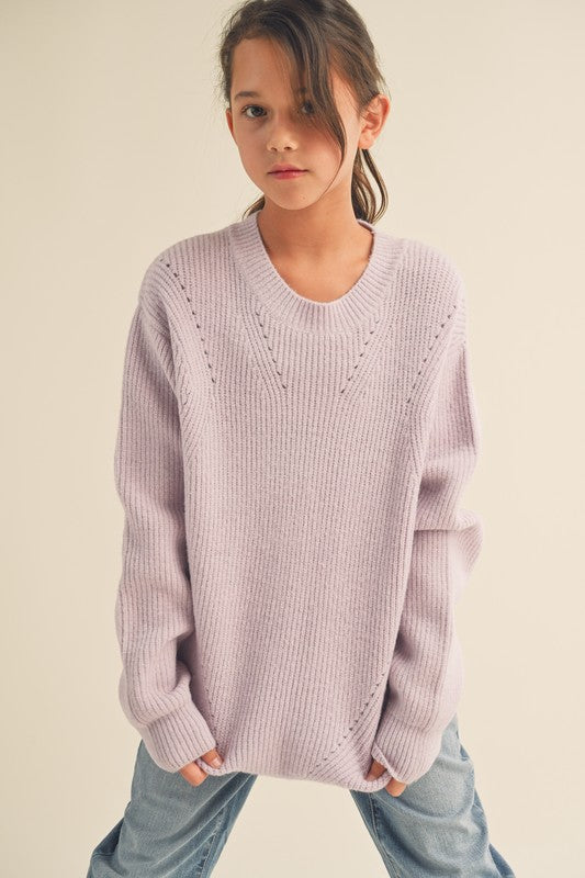 Girls Ribbed Sweater