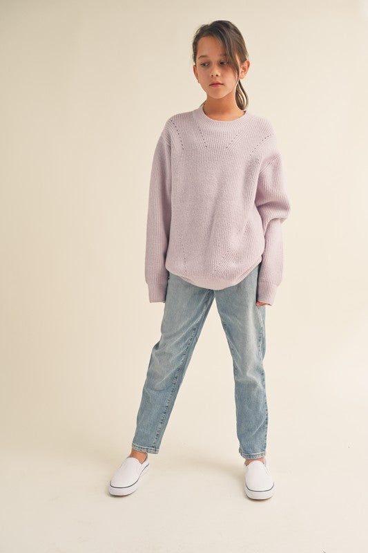 Girls Ribbed Sweater