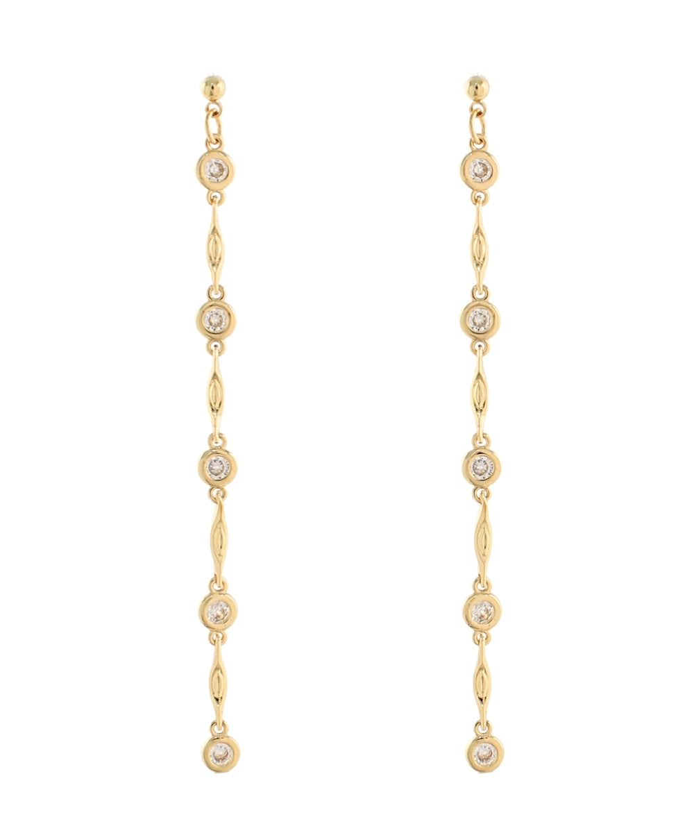 Crystal Station Long Earrings