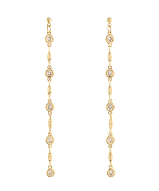 Crystal Station Long Earrings