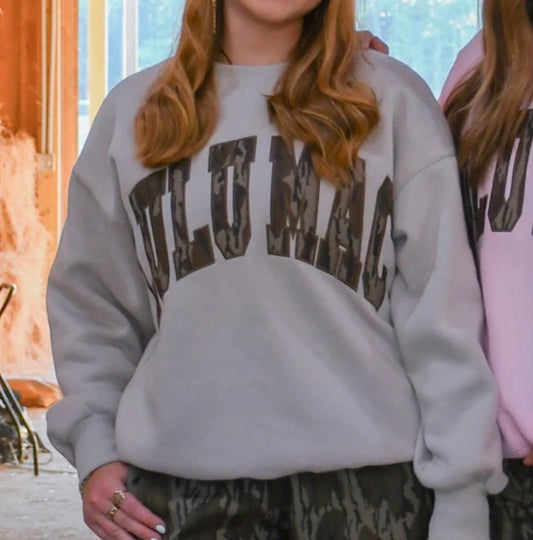 Lulu Mac Bottomland Camo Sweatshirt-Greige