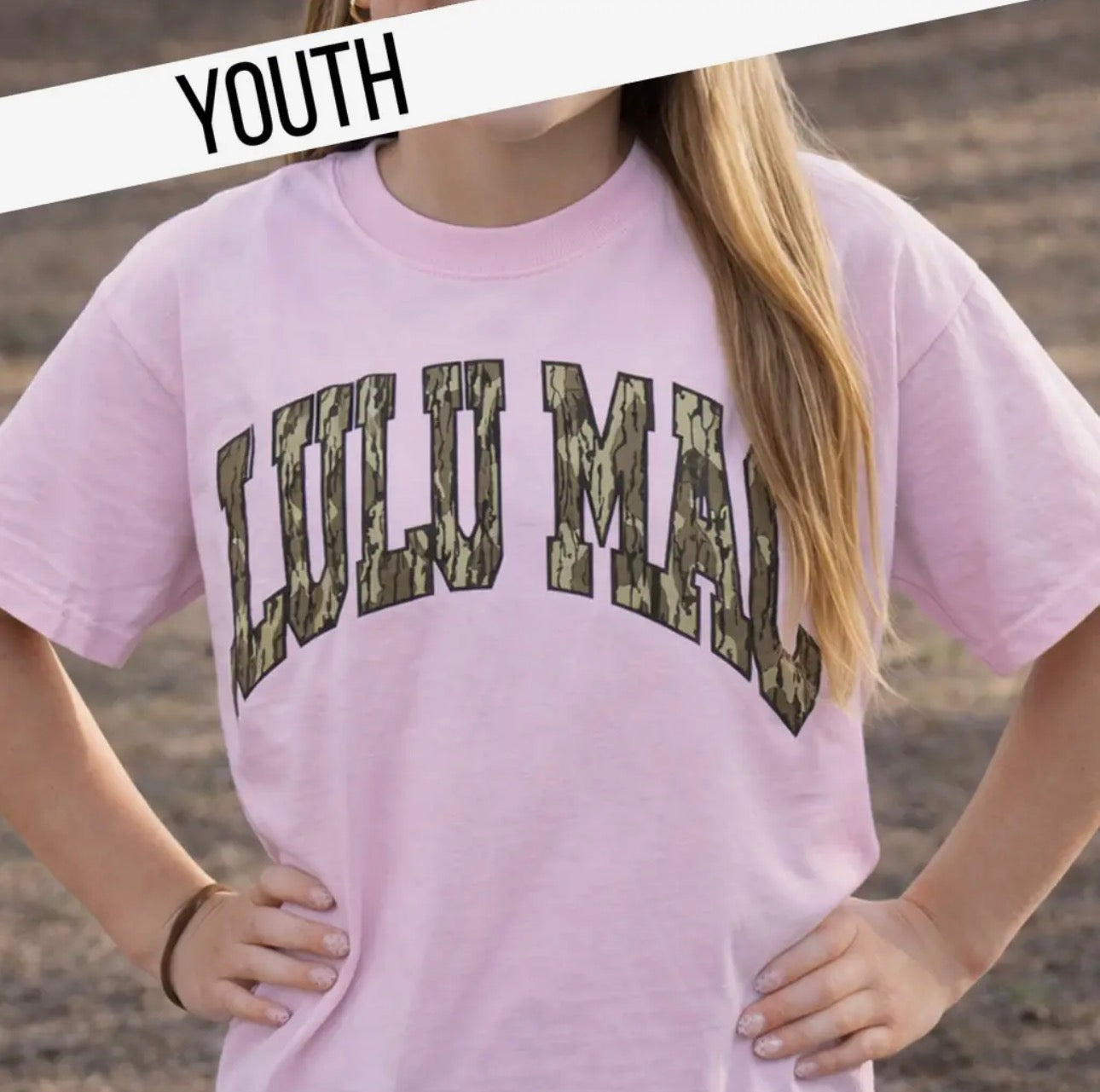 Girls Lulu Mac Mossy Oak Camo Tee