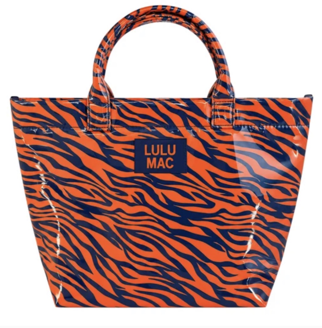 Lulu Mac Tote Bag-Navy/Orange Tiger