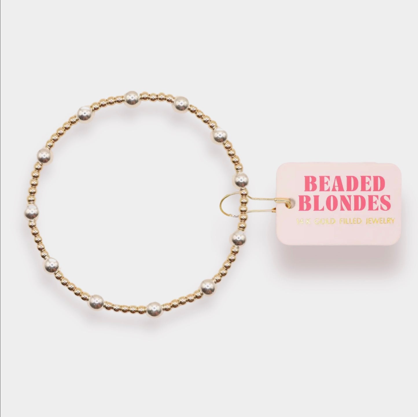 Beaded Blondes Lively Bracelet-Gold/Silver