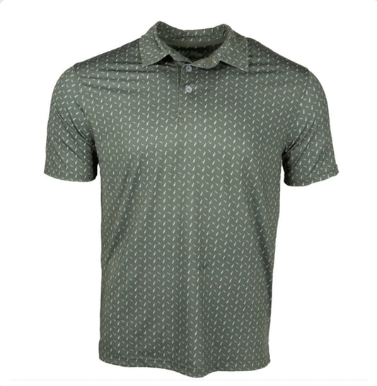 Old Row The Duck Calls Performance Polo - Green