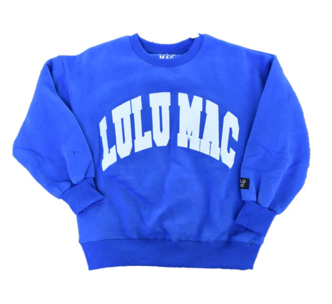 Lulu Mac Stitch Sweatshirt - Royal Blue/White