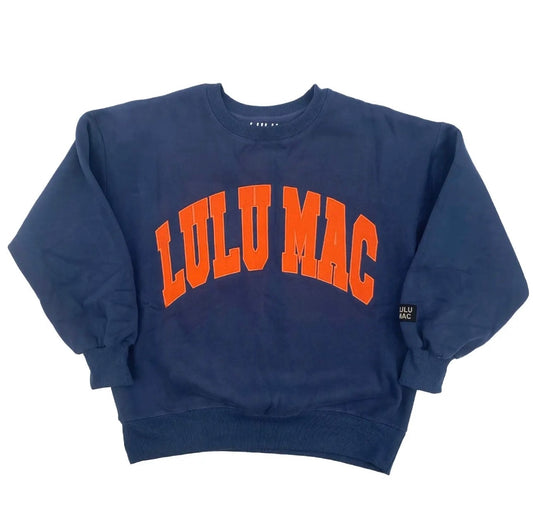 Lulu Mac Stitch Sweatshirt-Navy/Orange