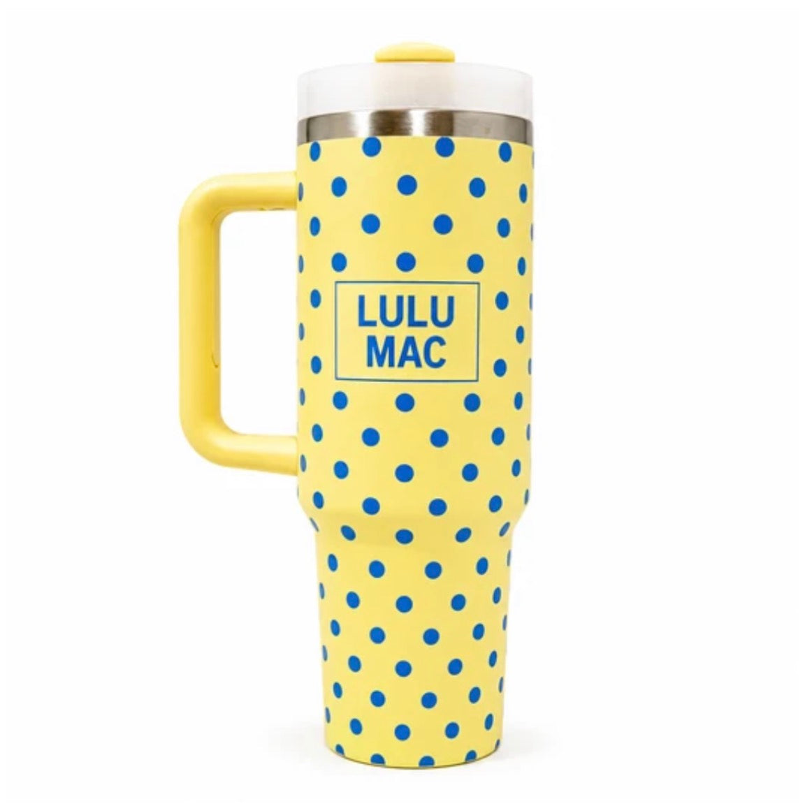 Lulu Mac Tumbler Yellow/ Blue Dot