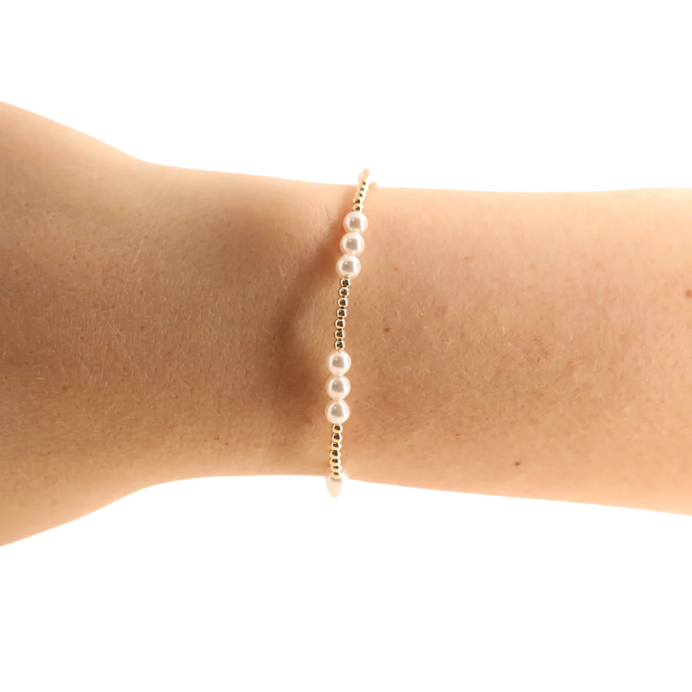 BB KIDS ILY Pearl Bracelet in Gold