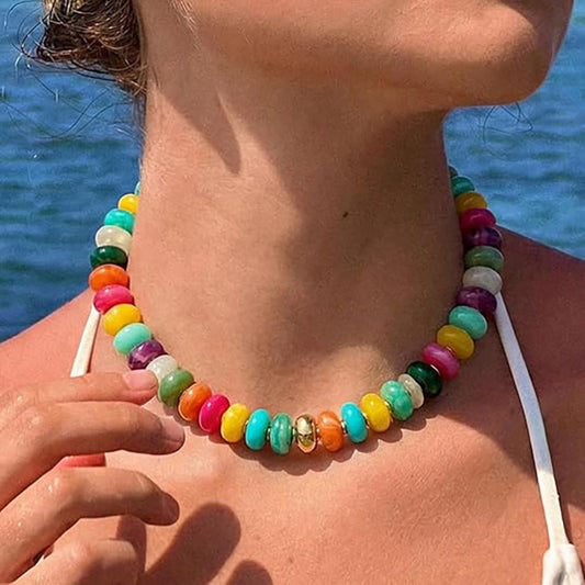 Resin Dopamine Beaded Necklace