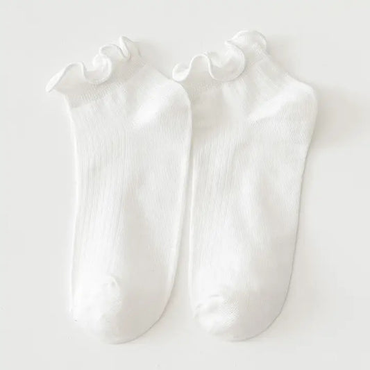 Ruffled Hugger Crew Socks