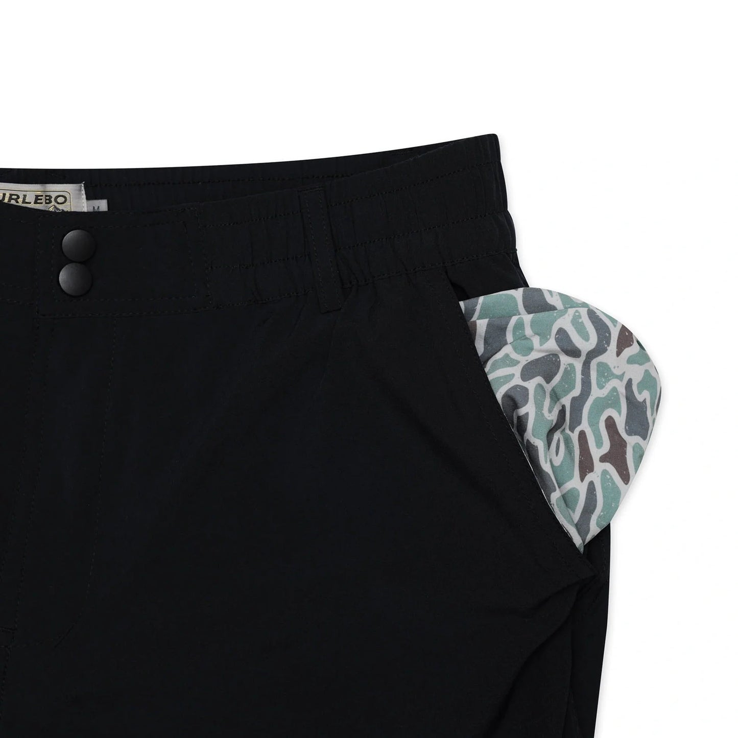 Burlebo Everyday Short-Matte Black-Retro Duck Camo Pocket