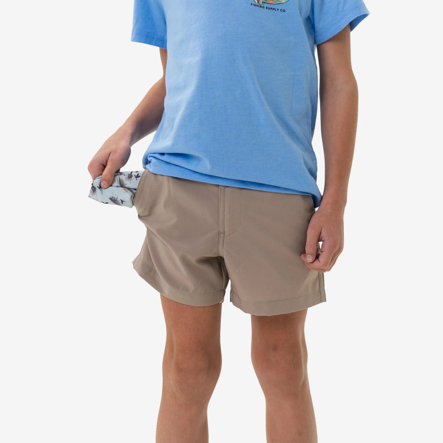 Burlebo YTH Everyday Short-Cobblestone Khaki-Duck Hunt Pocket
