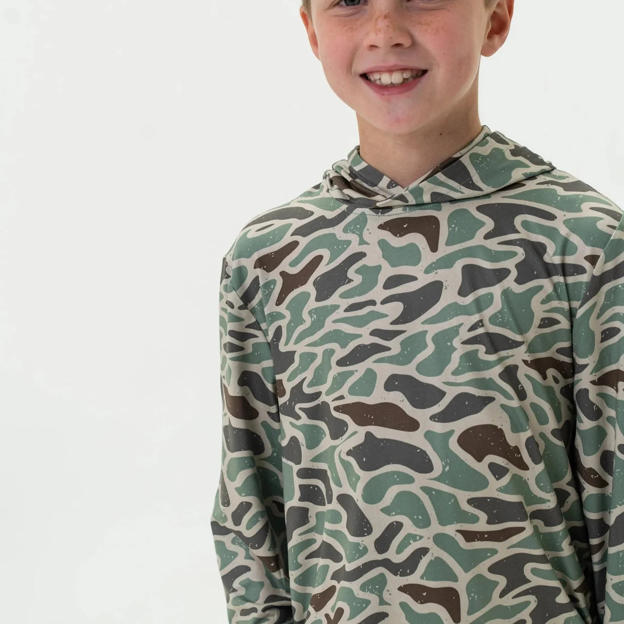 Burlebo YTH Performance Hoodie-Retro Duck Camo