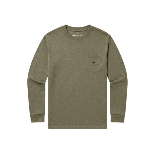 Southern Marsh YOUTH SEAWASH™ LS Tee-Whitetail-Dark Olive
