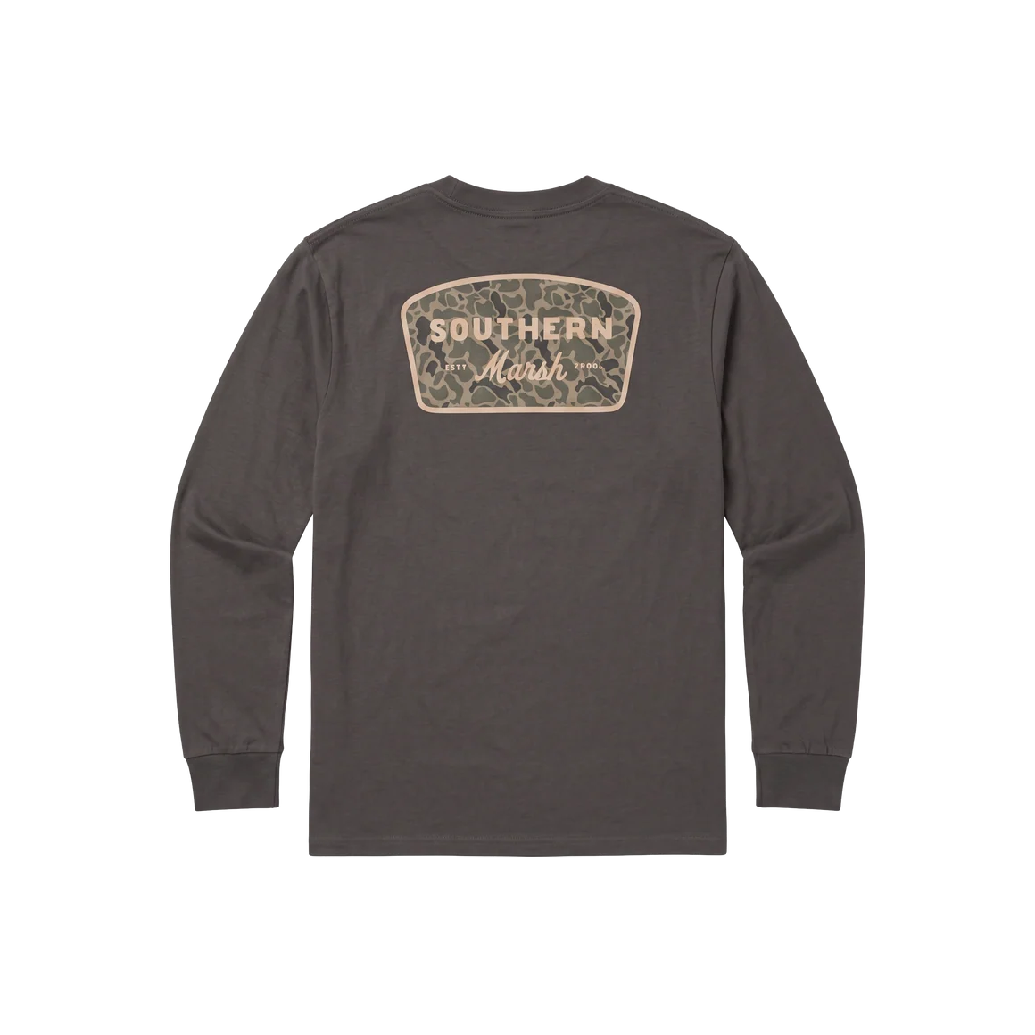 Southern Marsh Branding LS Tee-Retro Camo-Iron Gray
