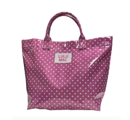 Lulu Mac Tote Bag Pink/White Dot