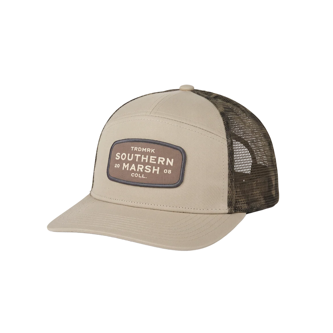 Uvalde County 7 Panel Trucker-Retro Camo-Audubon Tan
